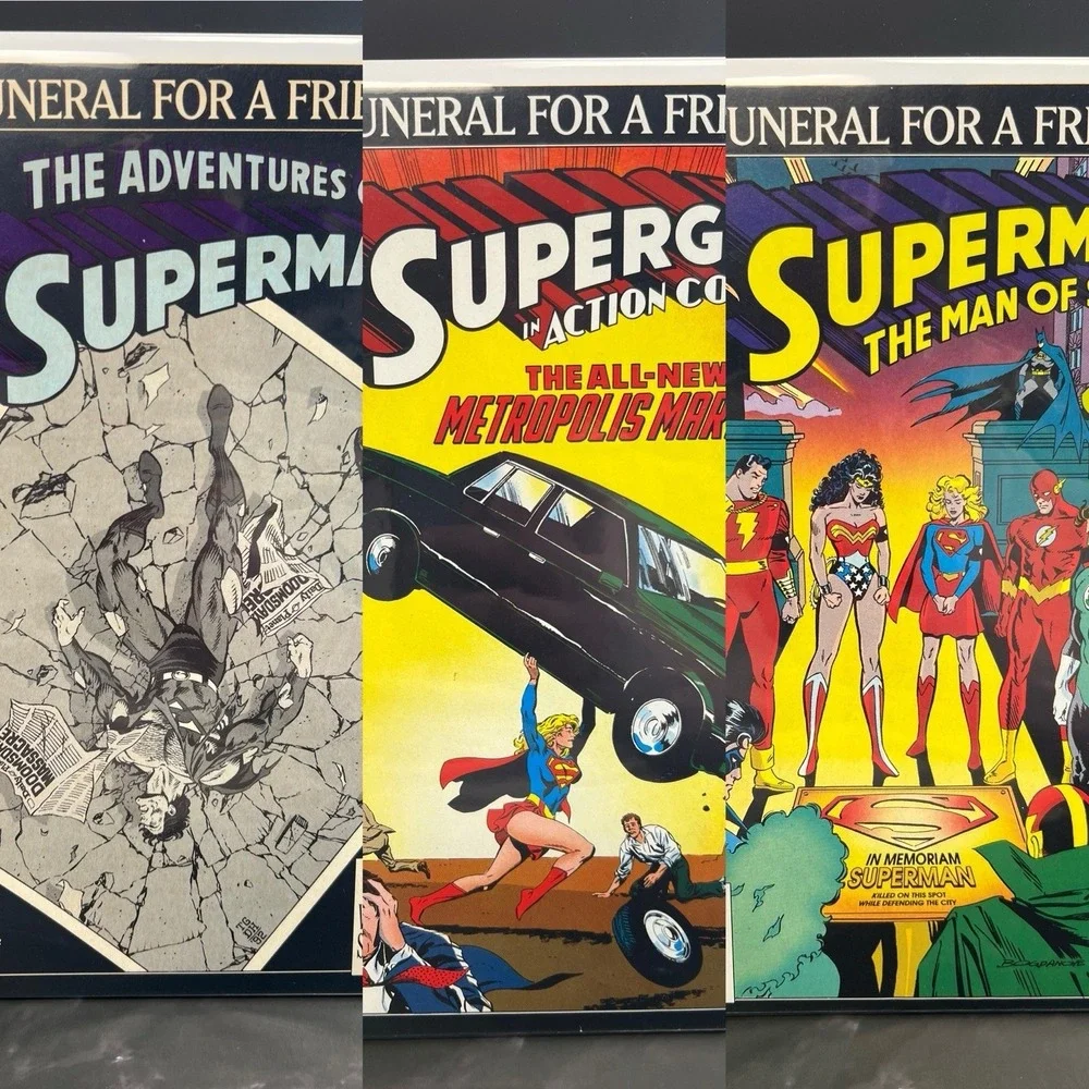 Lot Of 3 The Adventures Of Superman Funeral For A Friend 1-3‎ DC Comics